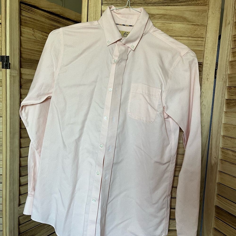 Youth Pink Button-Down Shirt
